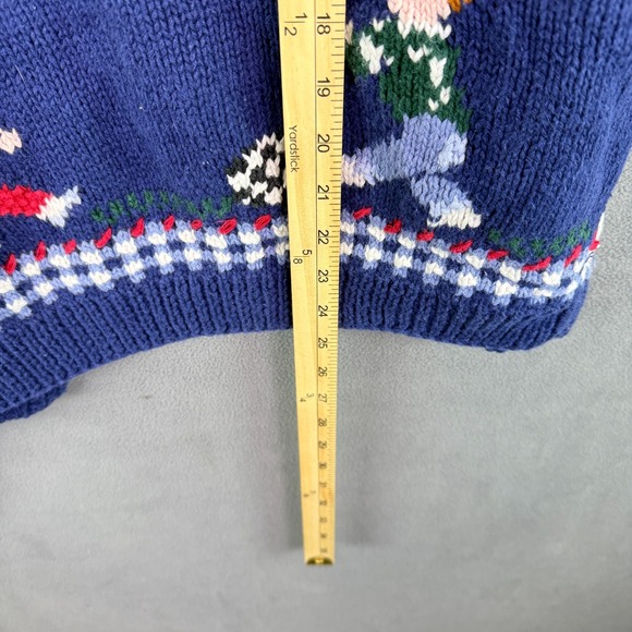 Signature by Northern Isles Hand Knitted Cabincore Cardigan Grandma Sweater L - Picture 15 of 16